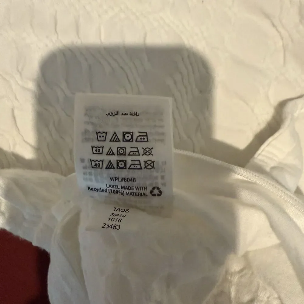 Lucky Brand Home White Duvet Set 2 Shams Taos Mateless King Country Cottage
